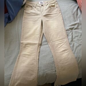 Beige Flare Jeans